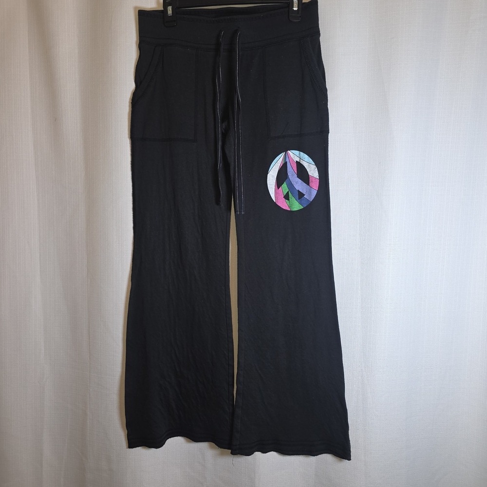 Y2K Victoria's Secret PINK 1986 Peace Sign Flare Pants Size S